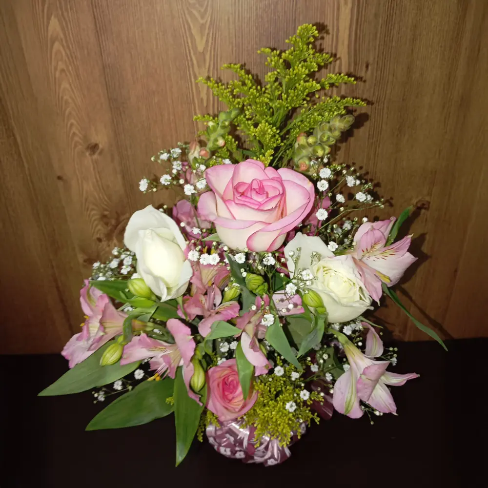 flor-arranjo-rosas-rosa Arranjo de Rosas na cor Rosa - Imagem 1