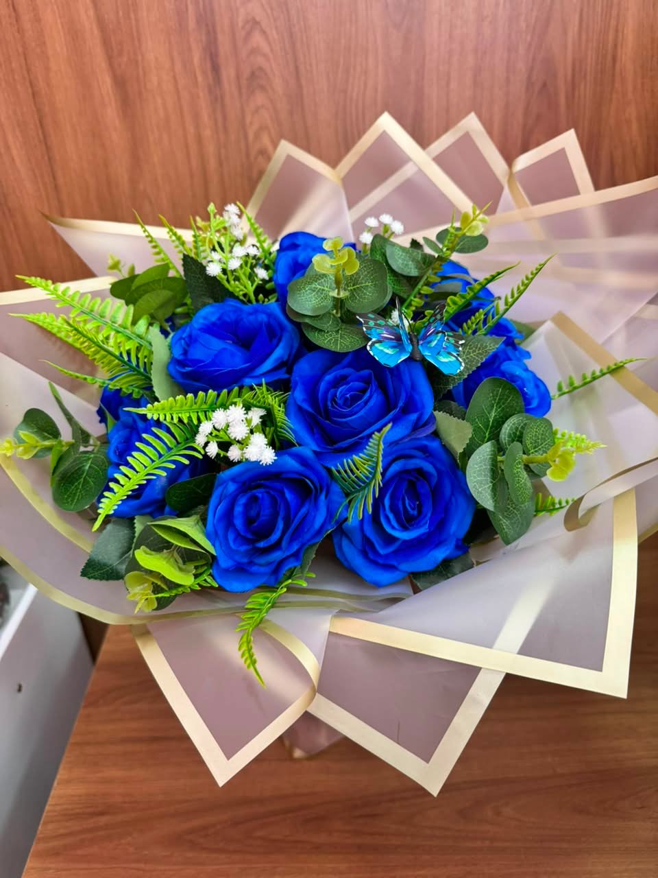 WhatsApp Image 2026-06-11 at 14.34.43 (12) 💙 Buquê Rosas Azuis Sonho Real - Imagem 1